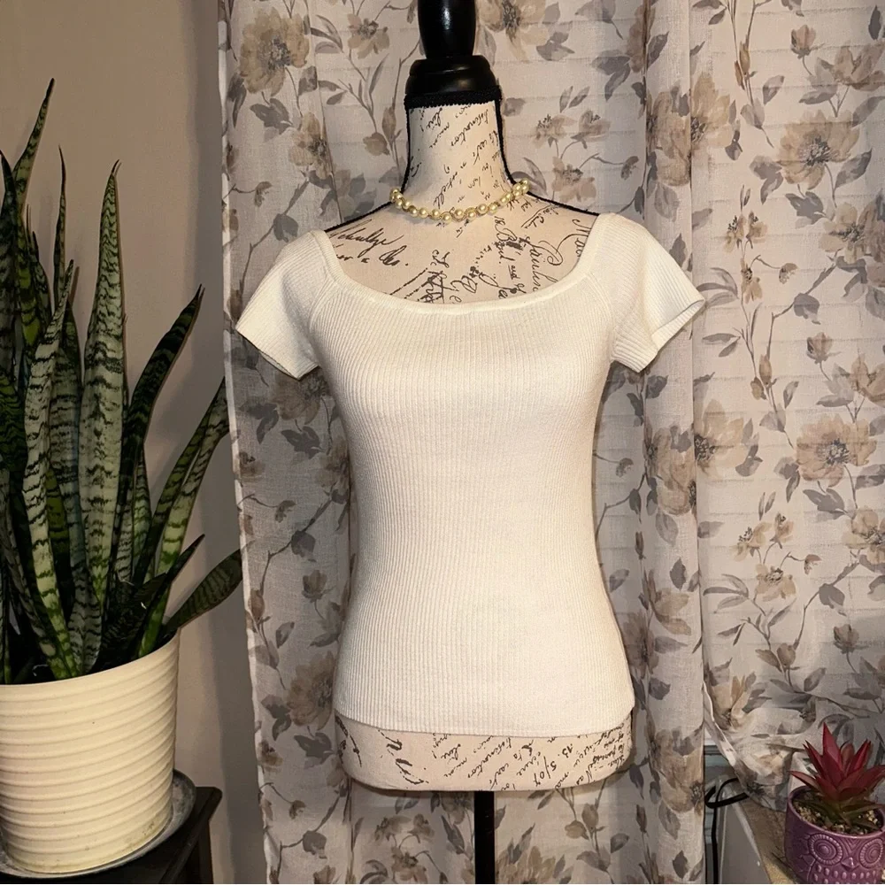 Madewell Ivory Knit Top - Picture 1 of 3